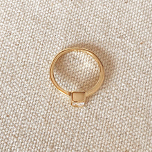 Load image into Gallery viewer, Dainty 18k Gold Filled Square Solitaire Ring