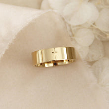 Load image into Gallery viewer, Cross 6mm Band Ring, Wide Cross Ring, Christian Jewelry