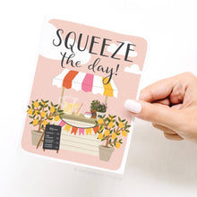 Load image into Gallery viewer, Squeeze the Day Lemonade Stand Greeting Card
