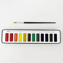 Load image into Gallery viewer, Watercolor paint set 12 colors