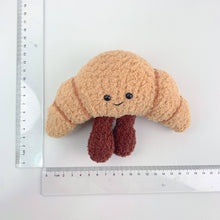 Load image into Gallery viewer, Crochet Jellycat inspired keychain, Handmade gift, croissant