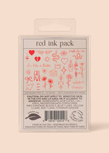 Load image into Gallery viewer, Red Ink Temporary Tattoo Pack