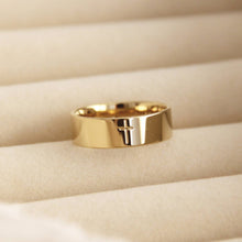 Load image into Gallery viewer, Cross 6mm Band Ring, Wide Cross Ring, Christian Jewelry