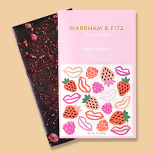 Load image into Gallery viewer, Berry Bisous  Dominican Dark Chocolate Bar -   70% Cocoa