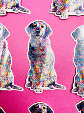 Load image into Gallery viewer, Labrador Retriever Sticker Colorful Abstract Cute Lab Dog