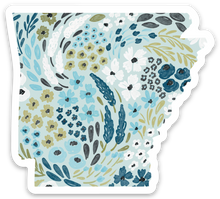 Load image into Gallery viewer, Arkansas Floral State Sticker 3x2.75