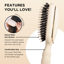 Load image into Gallery viewer, Boar Bristle Hair Brush | Tan