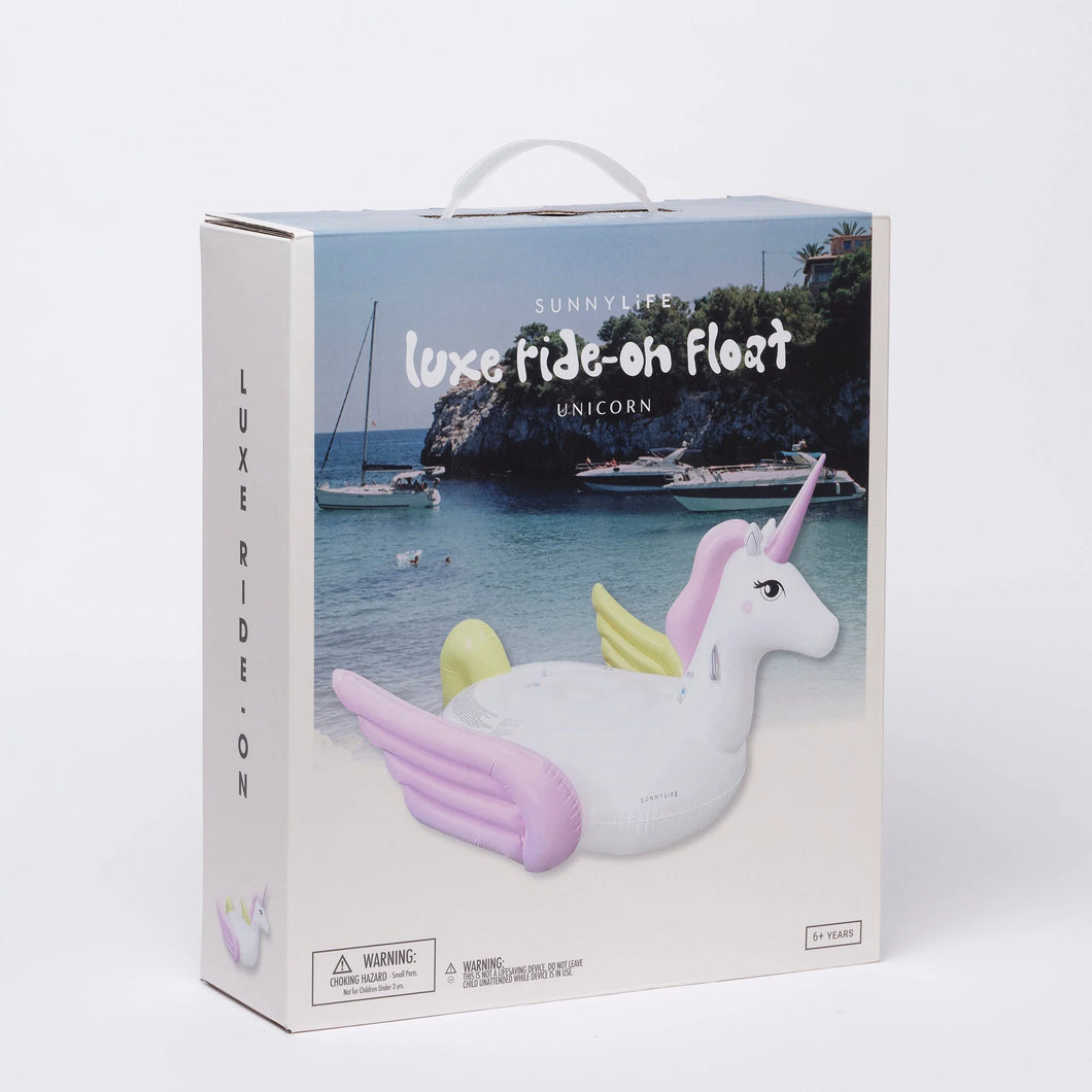SunnyLife- Luxe Ride-on Float (Unicorn)