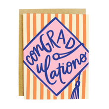 Load image into Gallery viewer, Con-grad-ulations Grad Cap Card