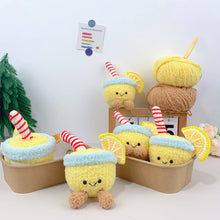 Load image into Gallery viewer, Crochet Jellycat inspired keychain, bag charm, lemon juice