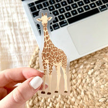 Load image into Gallery viewer, Clear Giraffe Sticker, 4x3 in.