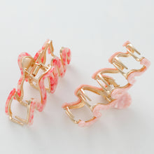 Load image into Gallery viewer, Willow Rosé | Large Squiggle Metal Claw Clip