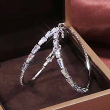 Load image into Gallery viewer, Cubic Zirconia Hoop Earrings E7310