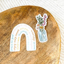 Load image into Gallery viewer, Positive Words Rainbow Sticker 3.25x3in