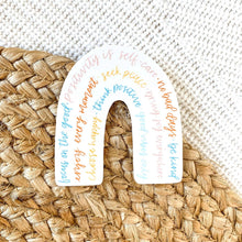 Load image into Gallery viewer, Positive Words Rainbow Sticker 3.25x3in