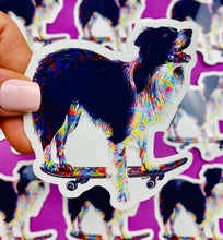Load image into Gallery viewer, Border Collie Skateboard Dog Sticker

