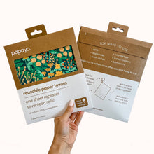 Load image into Gallery viewer, Papaya Reusable Paper Towels- Secret Garden