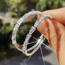 Load image into Gallery viewer, Cubic Zirconia Hoop Earrings E7310
