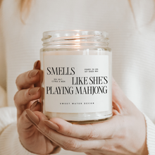 Load image into Gallery viewer, Smells Like She's Playing Mahjong 9 oz Soy Candle
