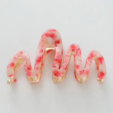 Load image into Gallery viewer, Willow Rosé | Large Squiggle Metal Claw Clip
