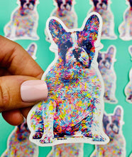 Load image into Gallery viewer, French Bulldog Sticker Colorful Abstract Cute Dog Sticker
