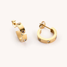 Load image into Gallery viewer, Corinne Gold Hoops

