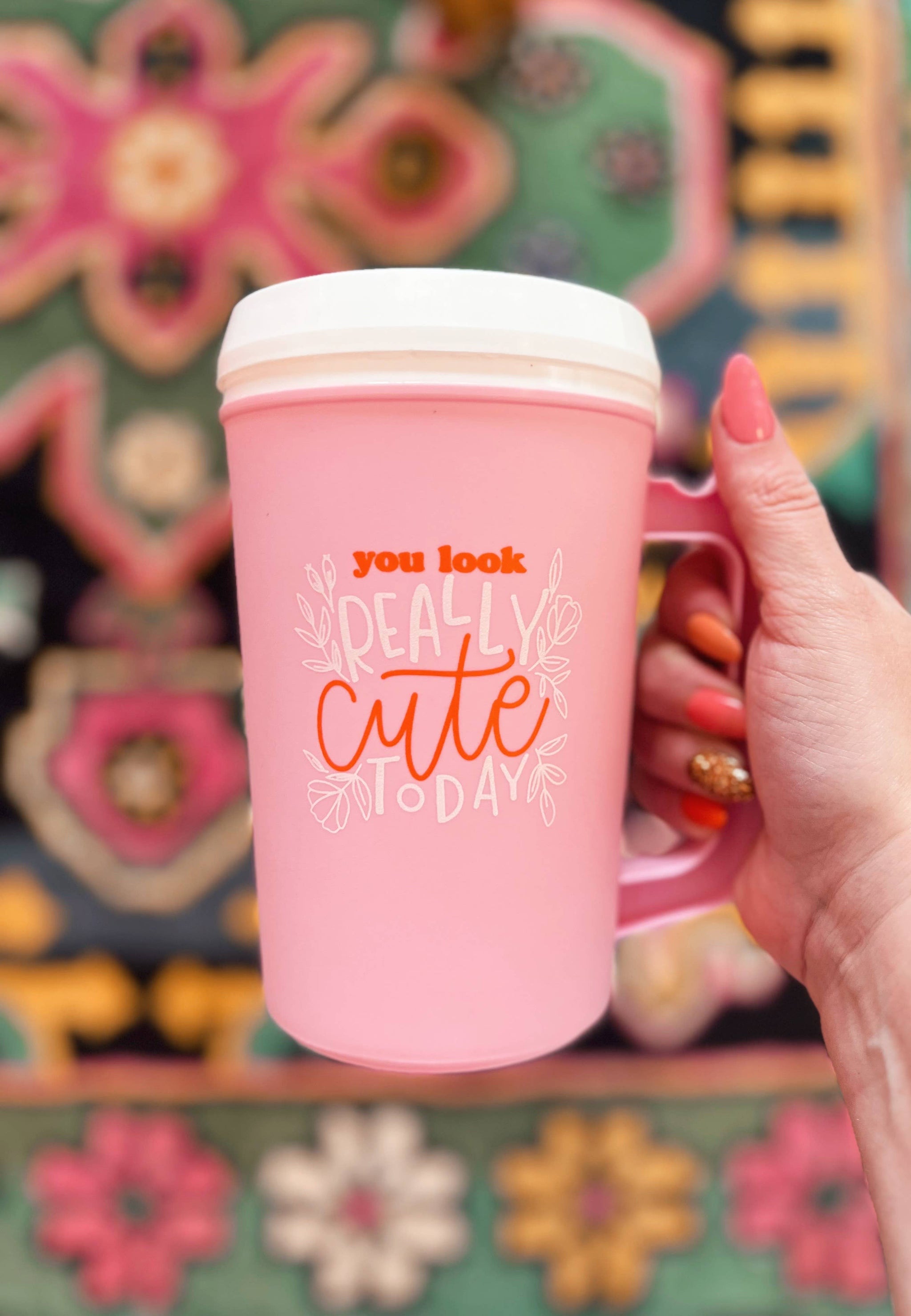 1960s pink coffee mug Retro Pink Mega Mug 22 Oz