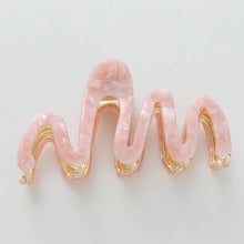 Load image into Gallery viewer, Willow Rosé | Large Squiggle Metal Claw Clip
