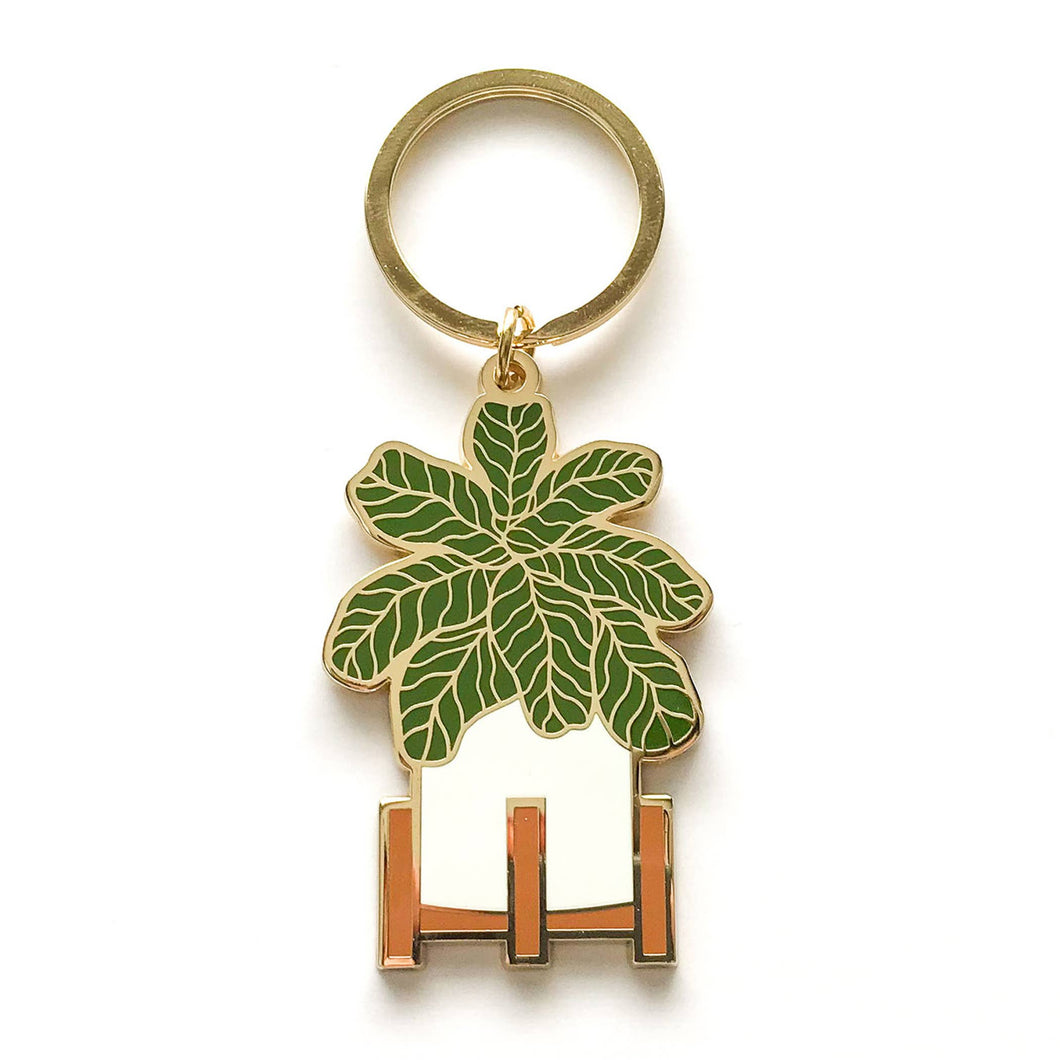 Fiddle Leaf Fig Plant Keychain | Spring + Garden Gift