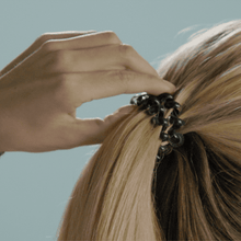 Load image into Gallery viewer, Spiral Hair Coils | Large | Washed Denim Hair Ties
