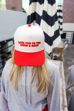 Load image into Gallery viewer, Love you to the Moon - Red Vintage Trucker Hat
