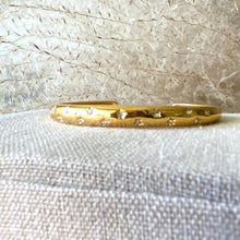 Load image into Gallery viewer, Stars bangle 18k gold plated stainless steel zirconia layer
