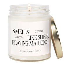 Load image into Gallery viewer, Smells Like She's Playing Mahjong 9 oz Soy Candle
