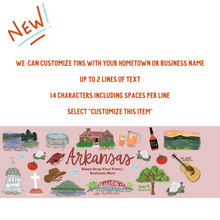 Load image into Gallery viewer, Arkansas State Gift Tin | Gourmet Shortbread Cookies or Nuts
