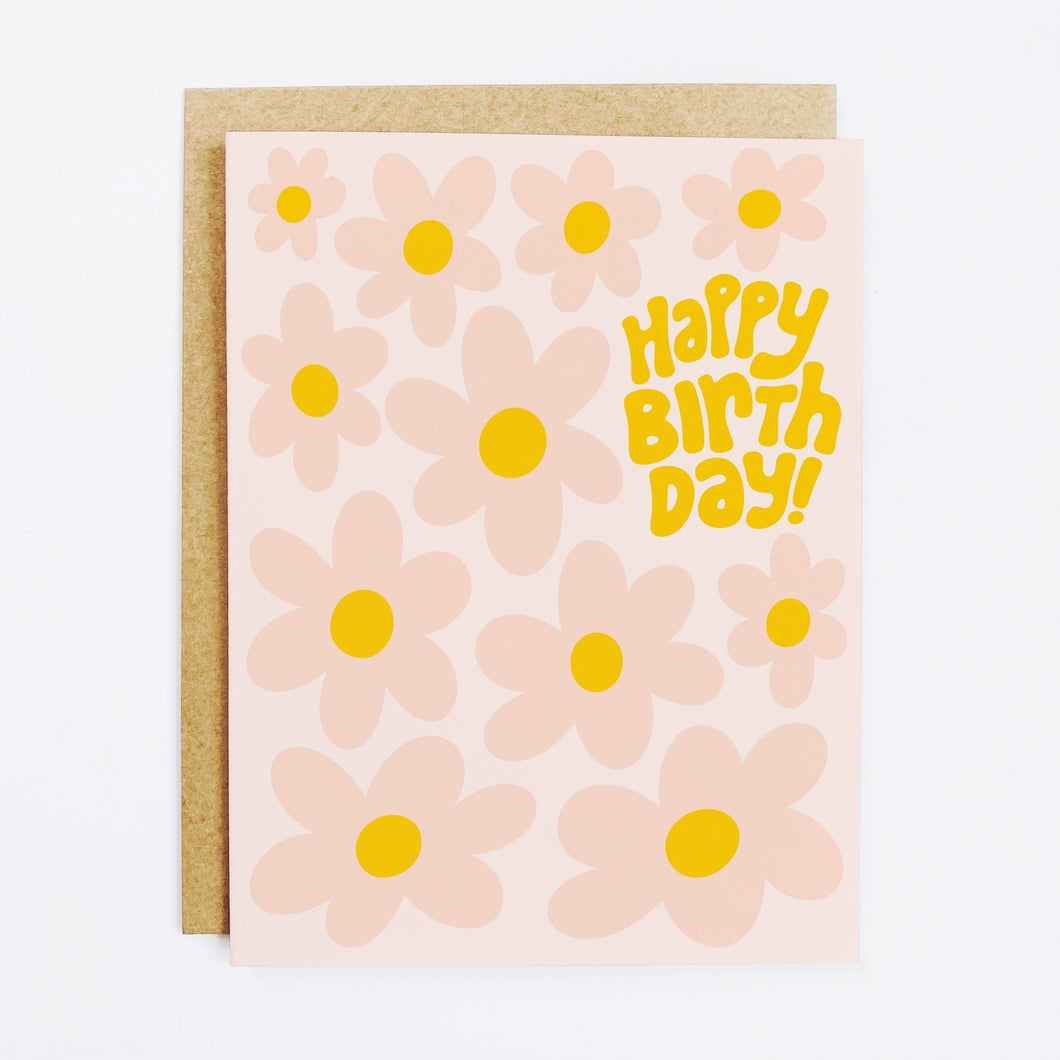 Funky Floral Birthday Card