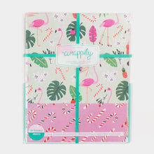 Load image into Gallery viewer, Feliz Flamingos/ Candy Cane • Double-sided Eco Wrap •Holiday
