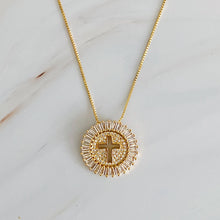 Load image into Gallery viewer, Shine Circle Cross Necklace
