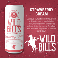 Load image into Gallery viewer, Strawberry Cream  - Premium Cane Sugar Soda, 12-Pack, Cans
