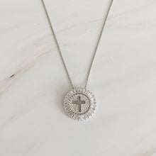 Load image into Gallery viewer, Shine Circle Cross Necklace
