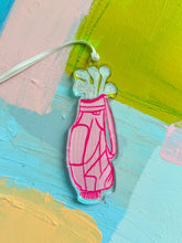 Load image into Gallery viewer, Pink Golf Bag Acrylic Ornament
