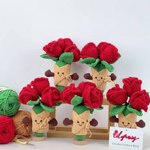 Load image into Gallery viewer, Crochet Jellycat Inspired roses - Handmade Valentine gifts
