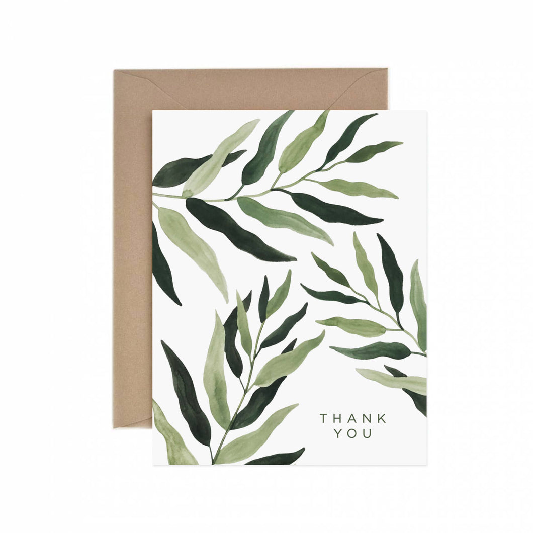 Eucalyptus Thank You Greeting Card