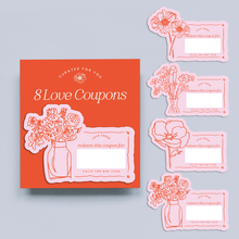 Load image into Gallery viewer, Die-Cut Floral Coupons - Gift for Her - Pink DCC540
