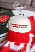 Load image into Gallery viewer, Love you to the Moon - Red Vintage Trucker Hat
