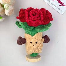 Load image into Gallery viewer, Crochet Jellycat Inspired roses - Handmade Valentine gifts
