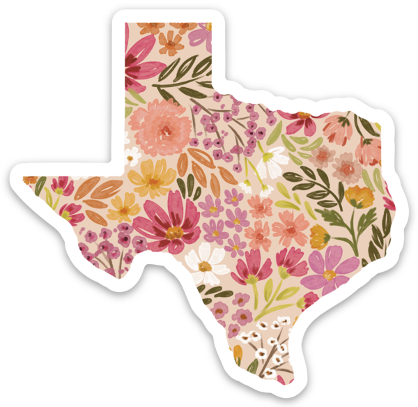 Texas State Floral Sticker 3x3in.