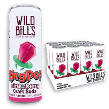 Load image into Gallery viewer, Ring Pop Soda Strawberry Pure Cane Sugar, 12-Pack, Cans
