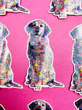 Load image into Gallery viewer, Labrador Retriever Sticker Colorful Abstract Cute Lab Dog
