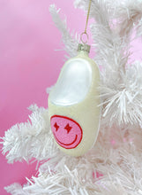 Load image into Gallery viewer, Pink Smiley Face Slipper Christmas Ornament
