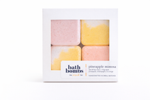Load image into Gallery viewer, Pineapple Mimosa Bath Bomb Set - Bubbly Bathtub Cocktails
